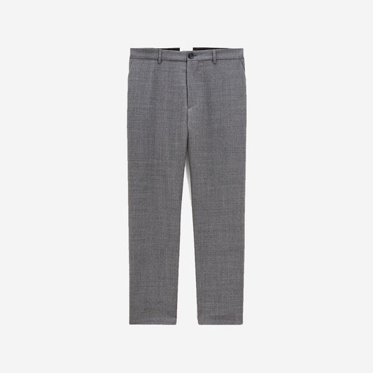 Detroit Virgin Wool Straight Pants - Steel Grey