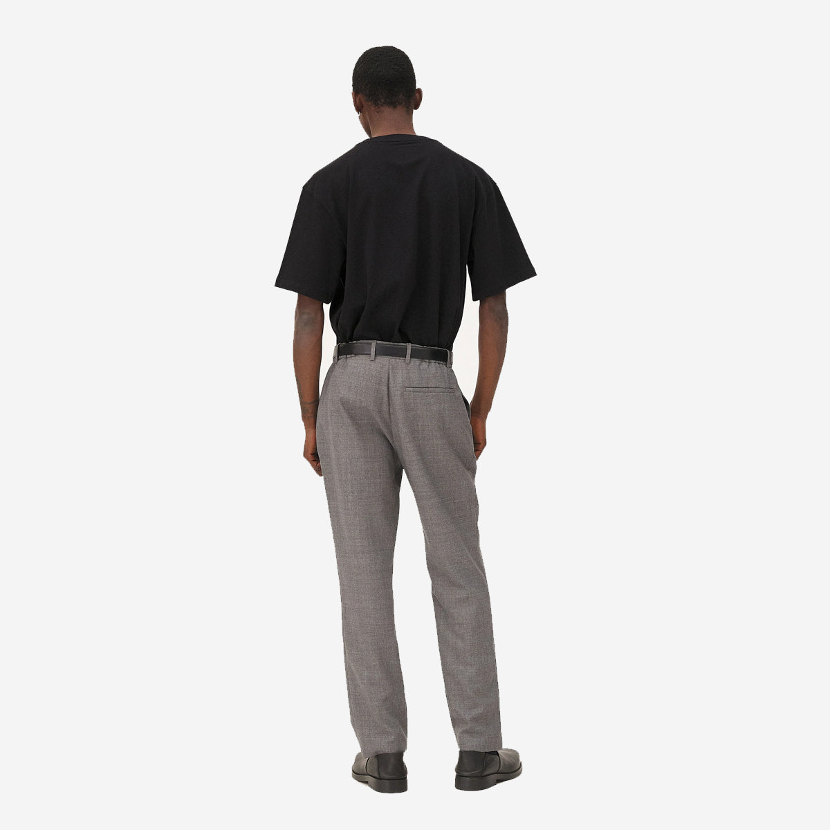 Detroit Virgin Wool Straight Pants - Steel Grey