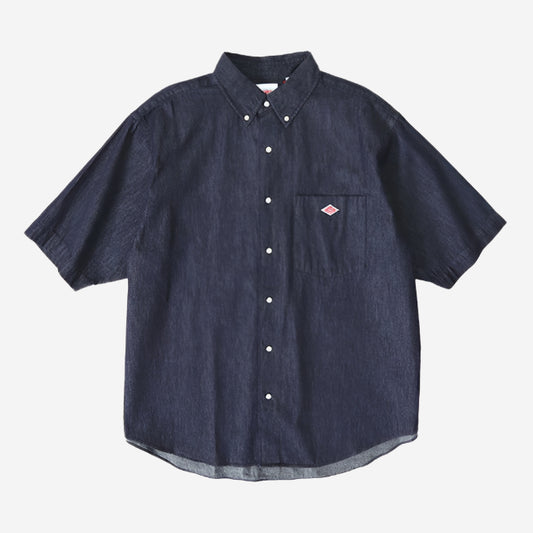 Dot Button BD Dungaree S/S Shirt - Indigo Denim