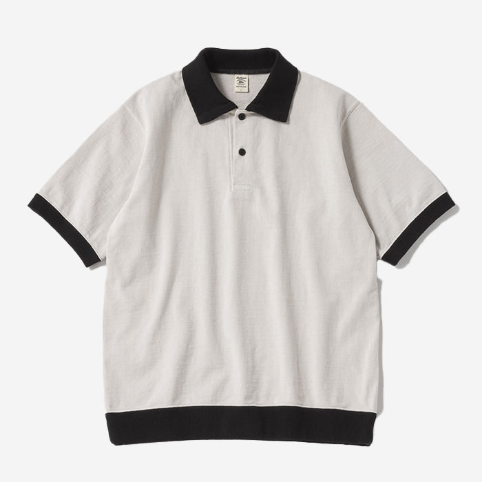 Dotsume Rib Polo - Rosin x Black