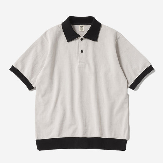 Dotsume Rib Polo - Rosin x Black