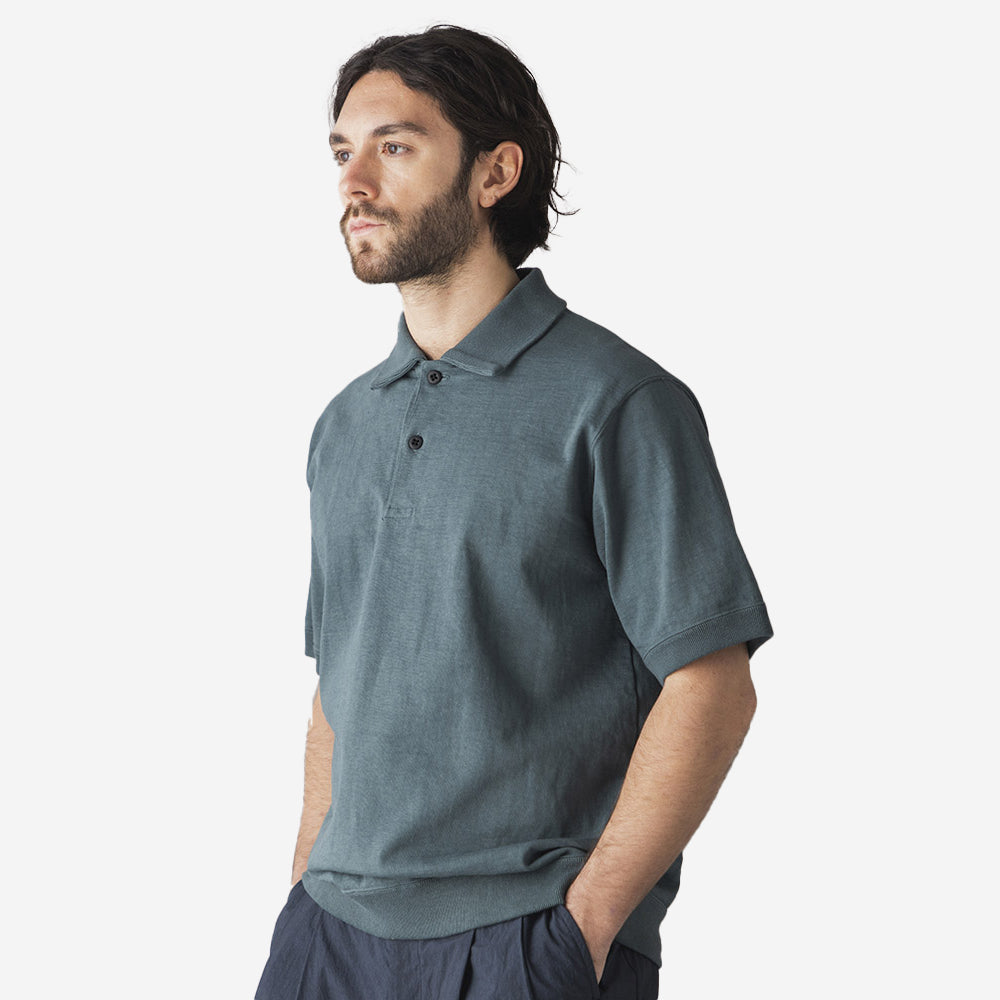 Dotsume Rib Polo - Rosin x Black