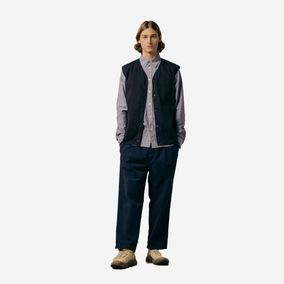 Doune Heavy Twill Straight Trouser - Navy