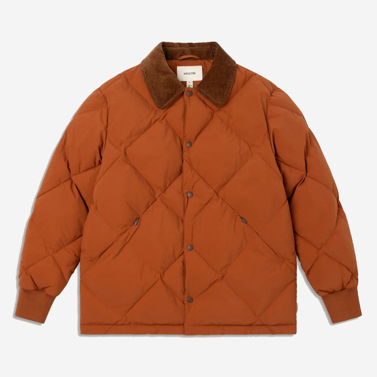 Dunbar Quilted Padded Jacket - Deep Orange
