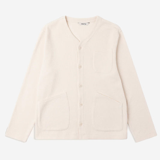 Dunvegan Brushed Waffle Cardigan - Natural