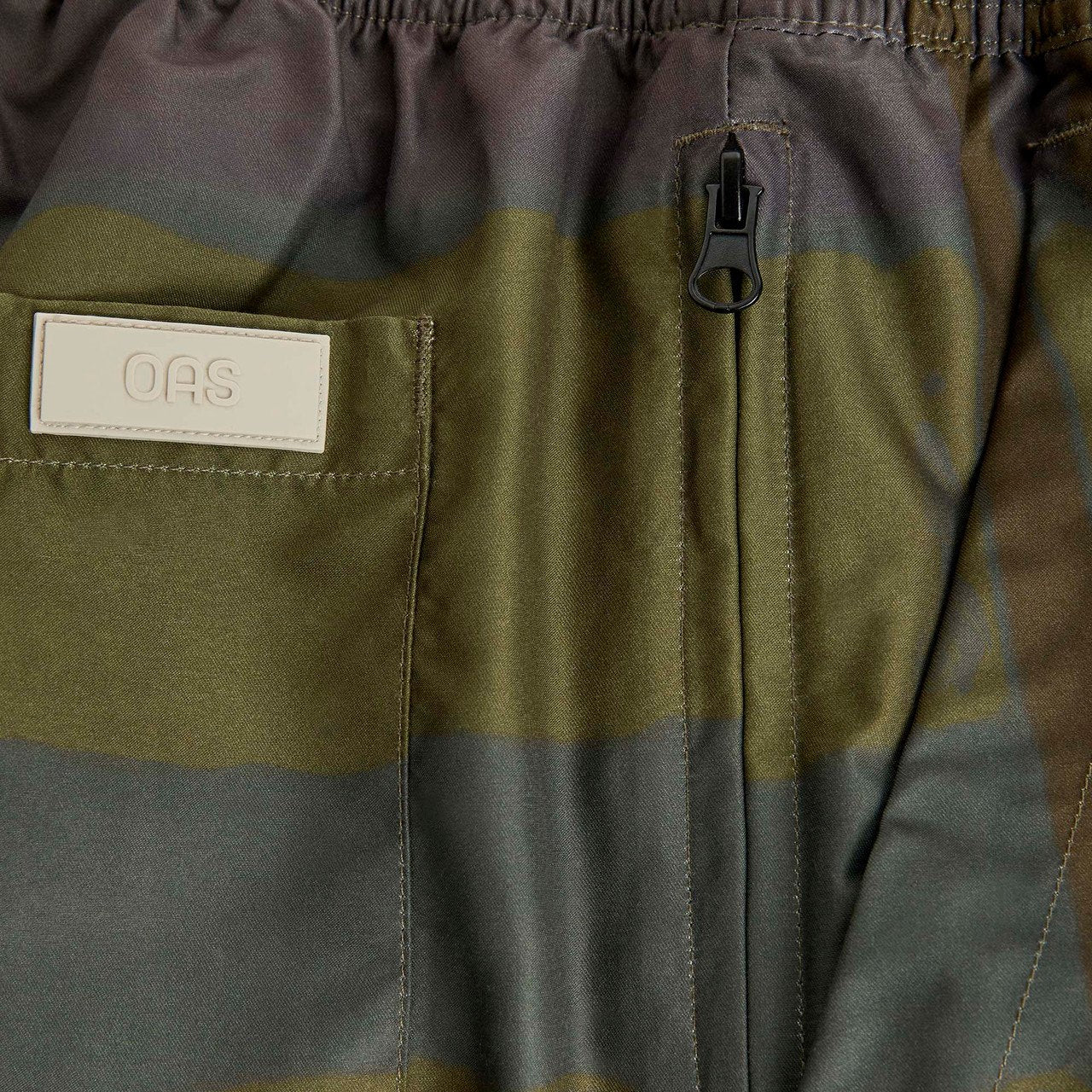 Dusky Meld Mid-Length Swim Shorts - Green/Burgundy