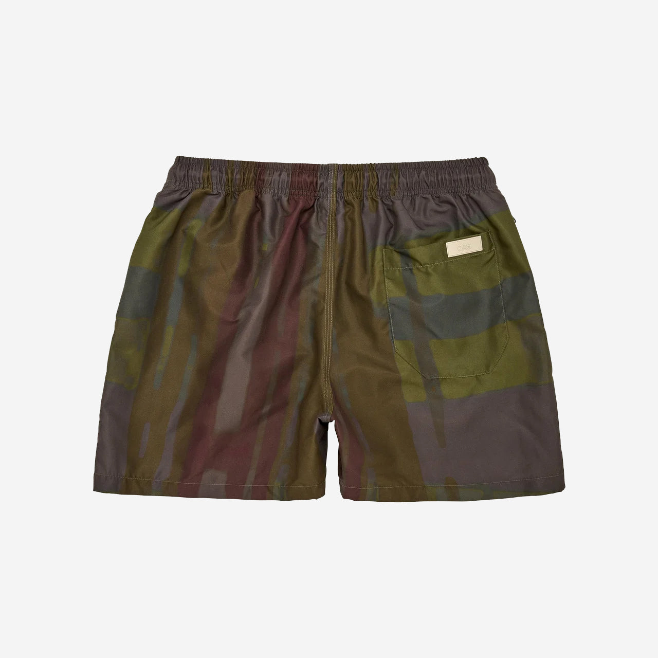 Dusky Meld Mid-Length Swim Shorts - Green/Burgundy