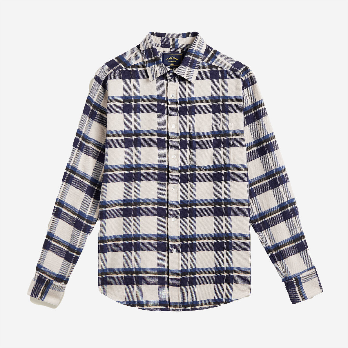 Ecca Plaid Flannel Shirt - Blue/White