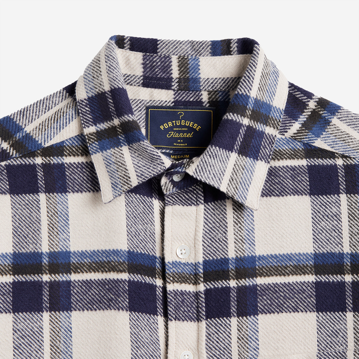 Ecca Plaid Flannel Shirt - Blue/White
