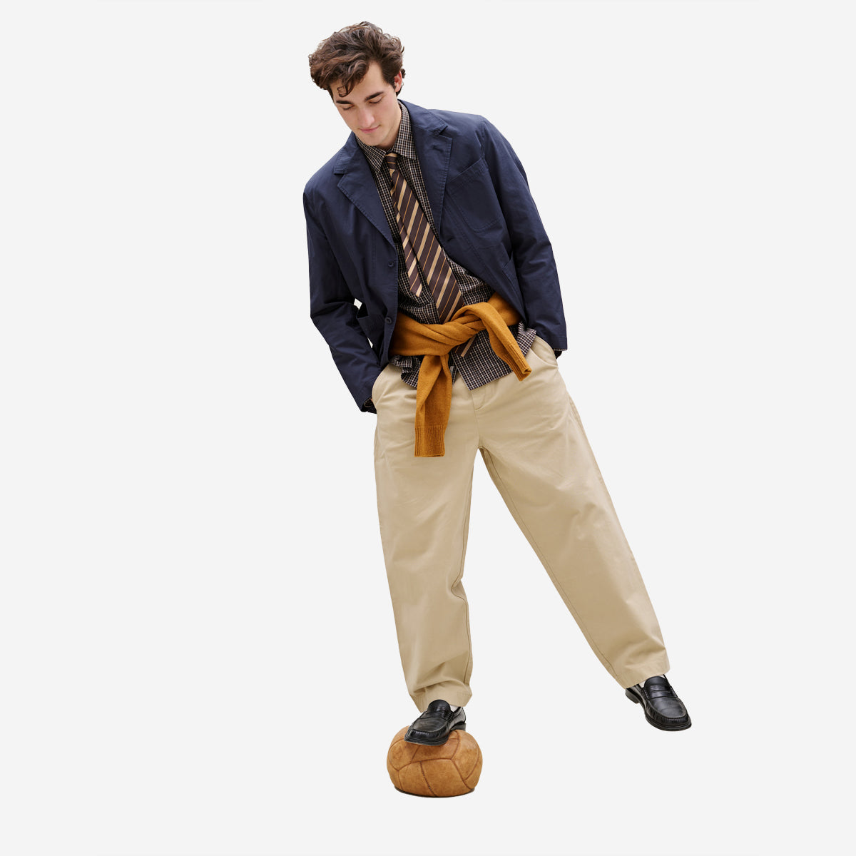 Eden Neck Tie - Wood Stripe