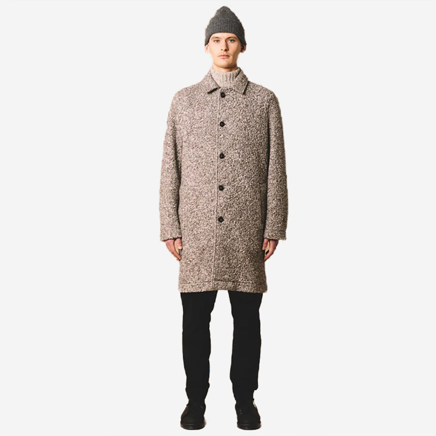 Edinburgh Wool Blend Overcoat - Undyed Marl Grey