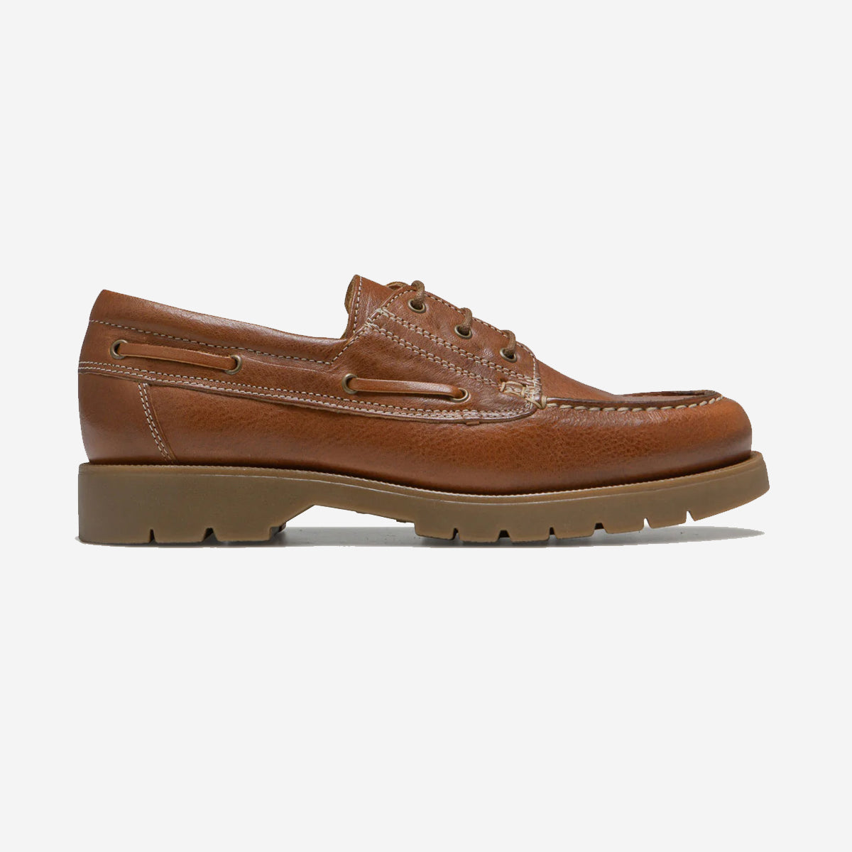Embruns Oak Leather Derby Boat Shoes - Light Brown