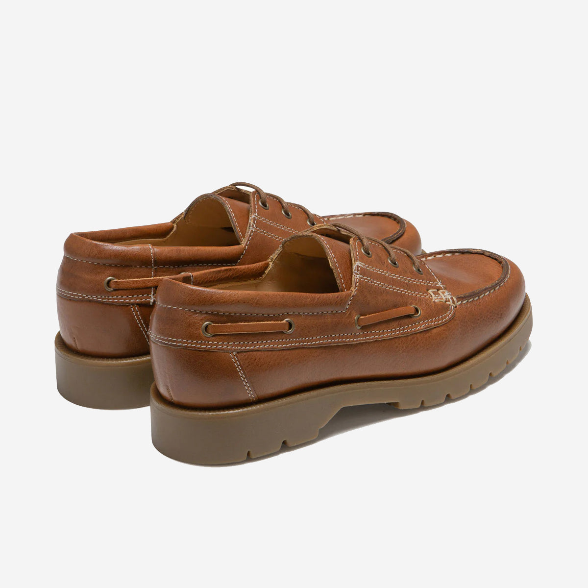 Embruns Oak Leather Derby Boat Shoes - Light Brown