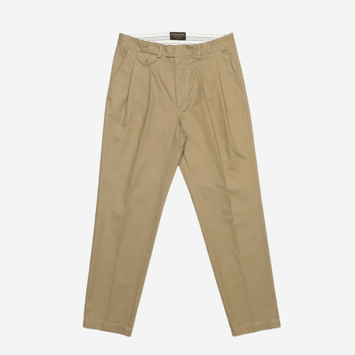 Enfield Two Pleat Gabardine Pant - Khaki