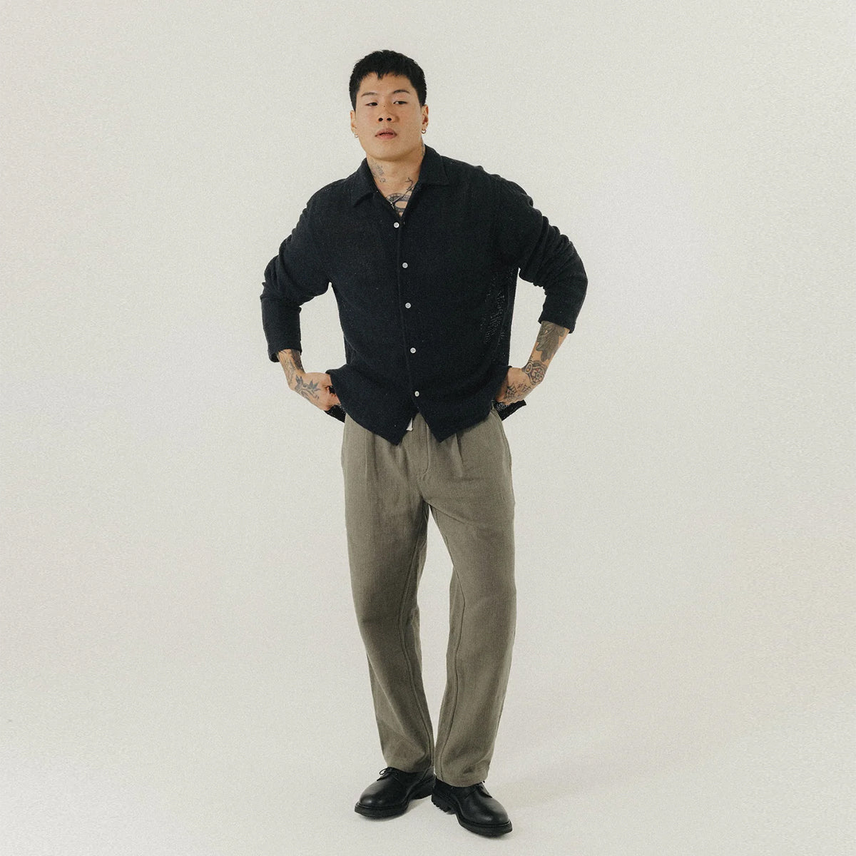 Easy Pants - Olive Cotton Linen