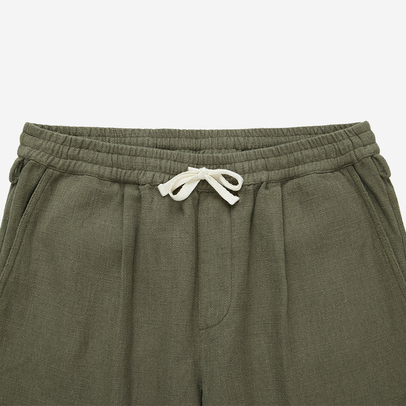 Easy Pants - Olive Cotton Linen