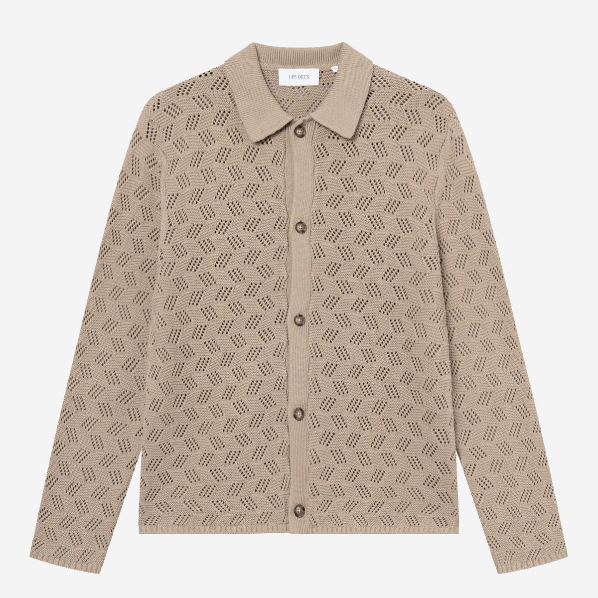 Eloi Knit Cardigan Shirt - Dark Sand