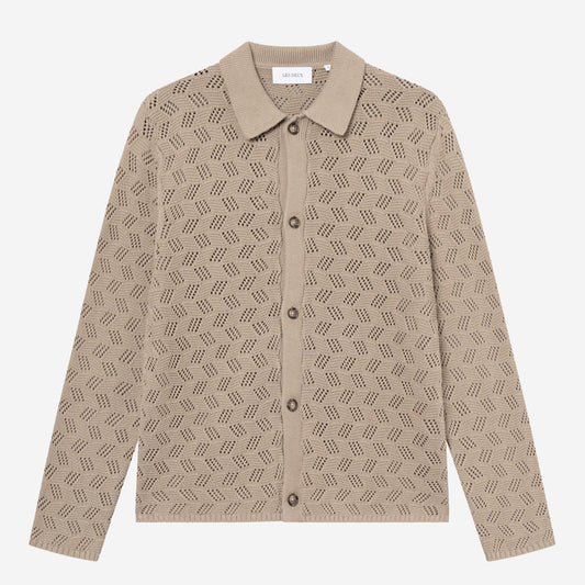 Eloi Knit Cardigan Shirt - Dark Sand