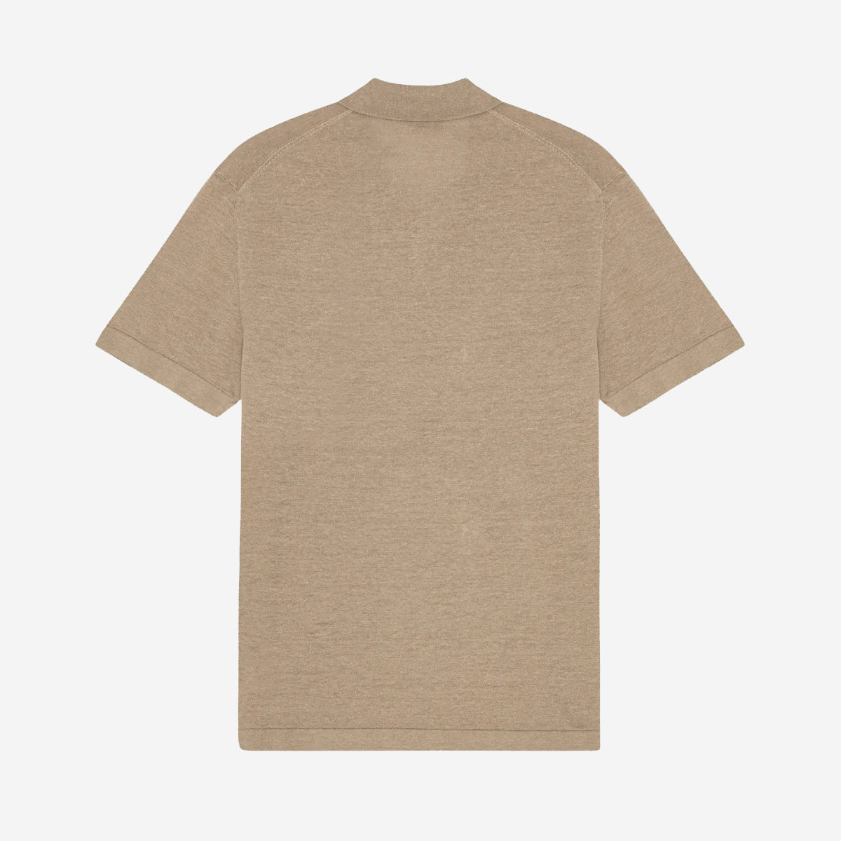 Emmanuel L/C Knit Polo - Dark Sand