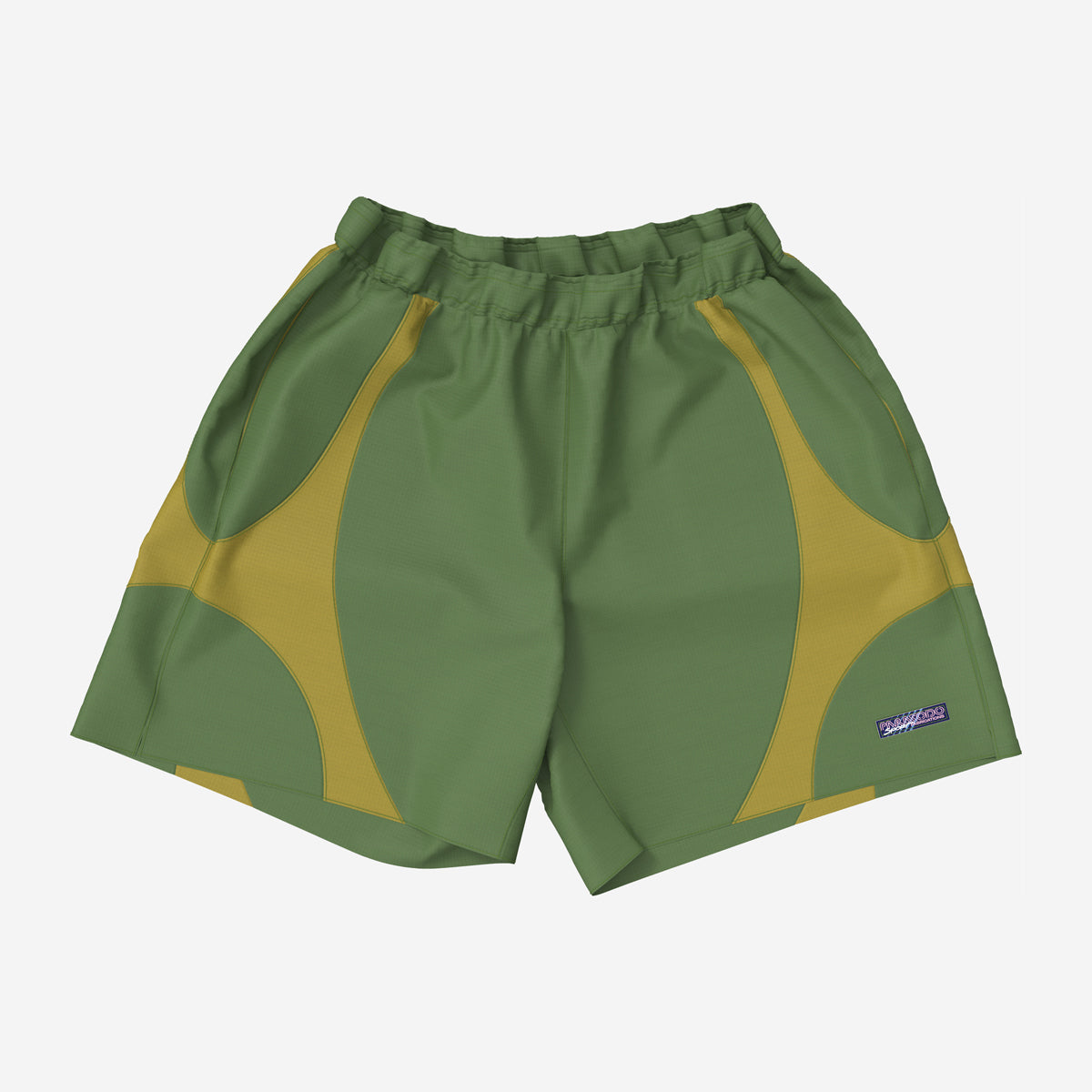 Equis Nylon Ripstop Shorts - Jungle Green/Wheat