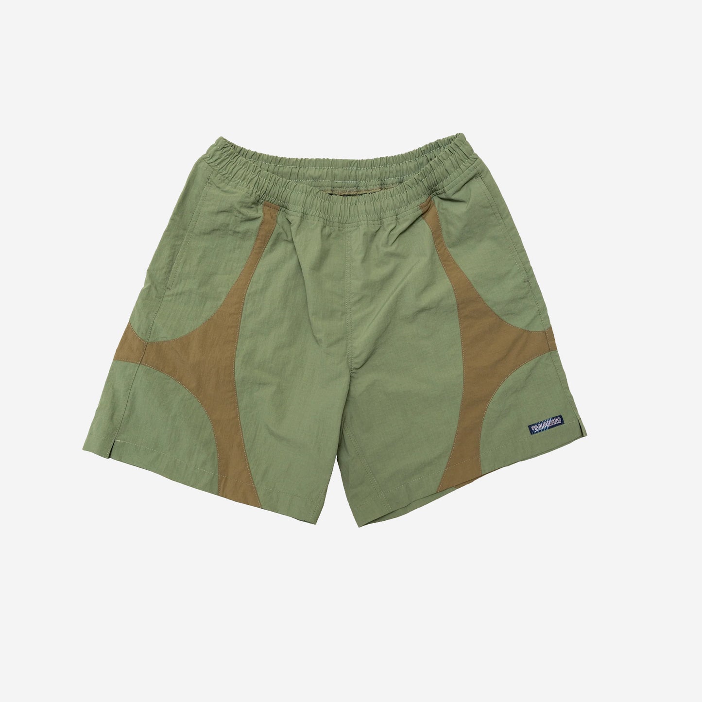 Equis Nylon Ripstop Shorts - Jungle Green/Wheat