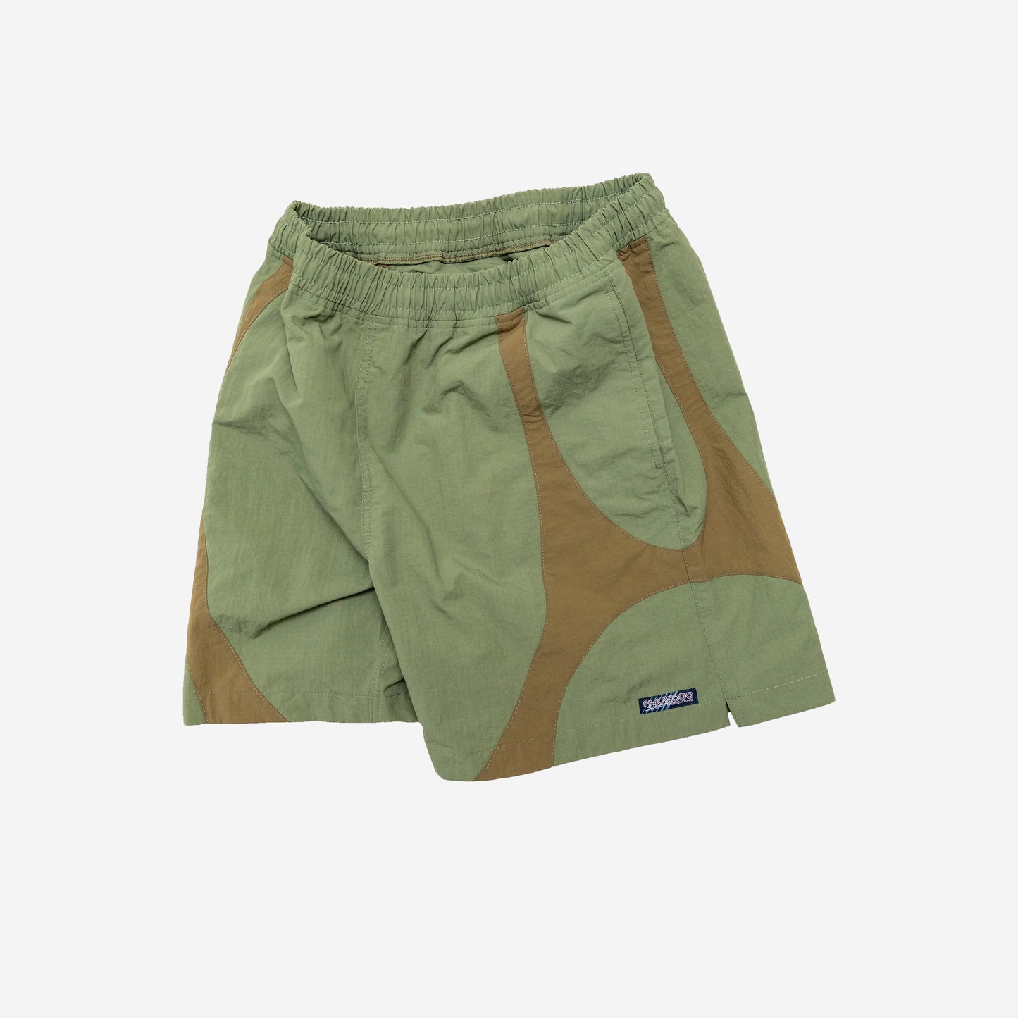 Equis Nylon Ripstop Shorts - Jungle Green/Wheat