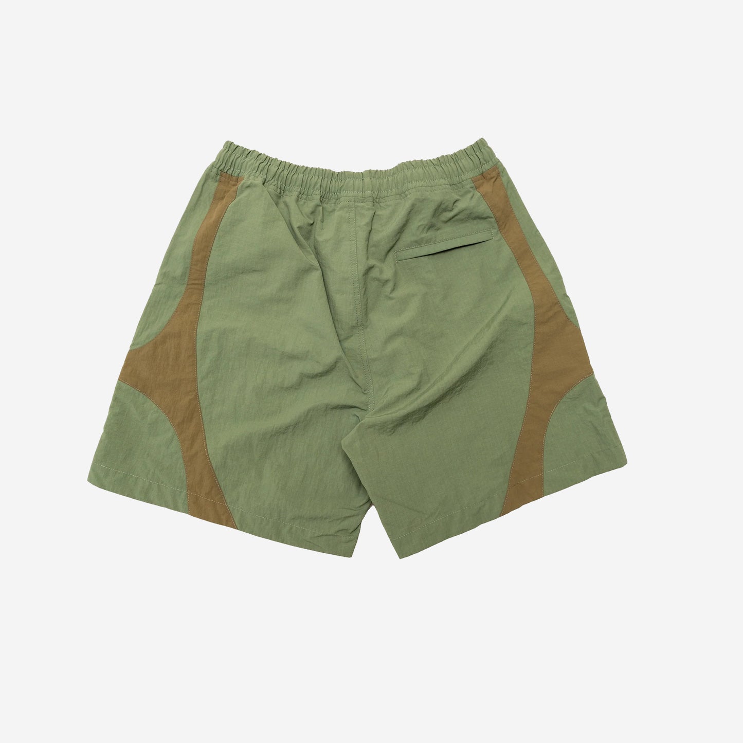Equis Nylon Ripstop Shorts - Jungle Green/Wheat