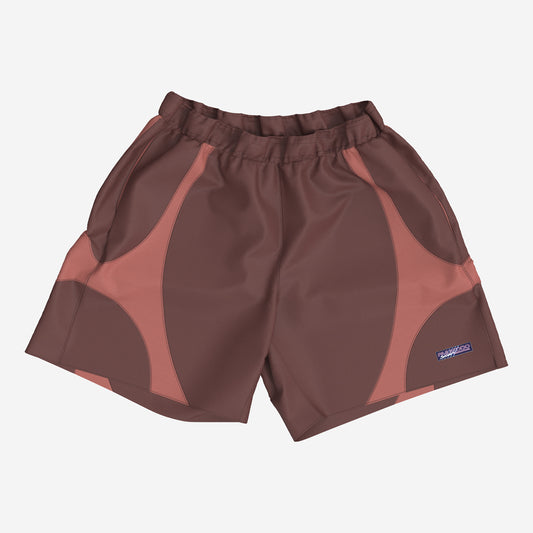 Equis Nylon Ripstop Shorts - Pomegranate/Ruby