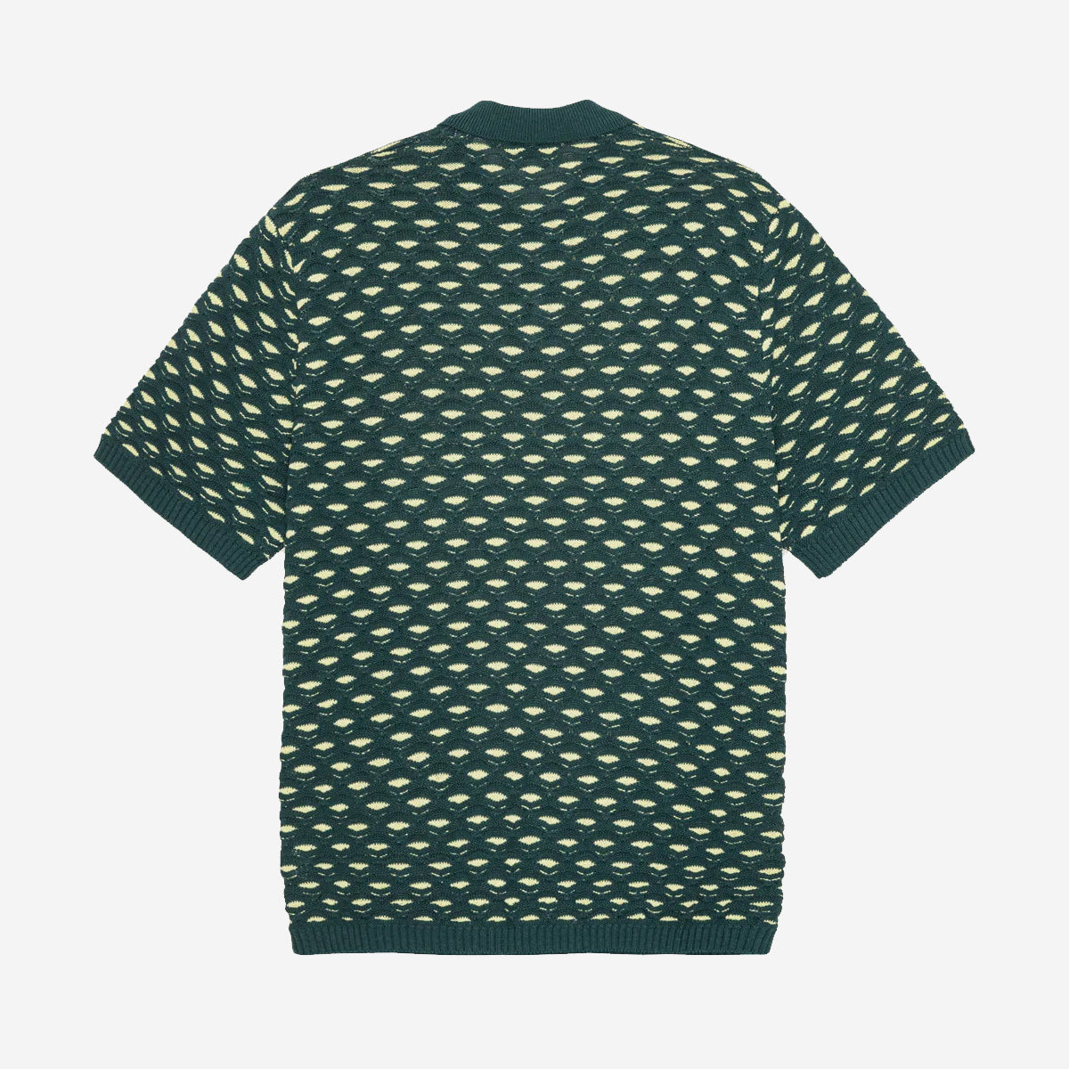 Esmay Shell Knitted Polo - Sea Moss Green