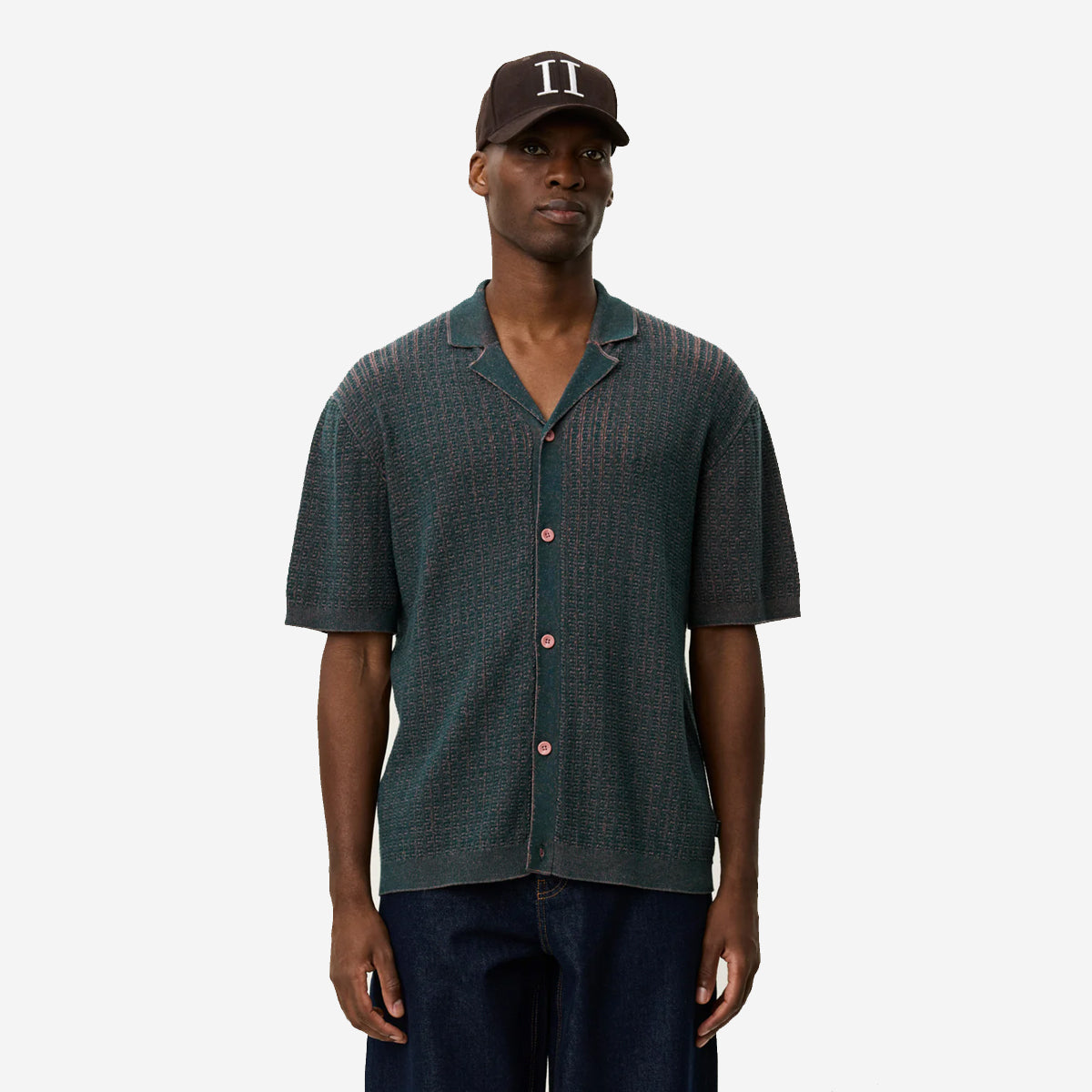 Evan Knitted Vacation S/S Shirt - Sea Moss Green