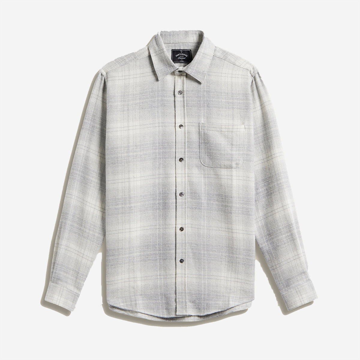 Fabri Plaid Flannel Shirt - Cream/Grey