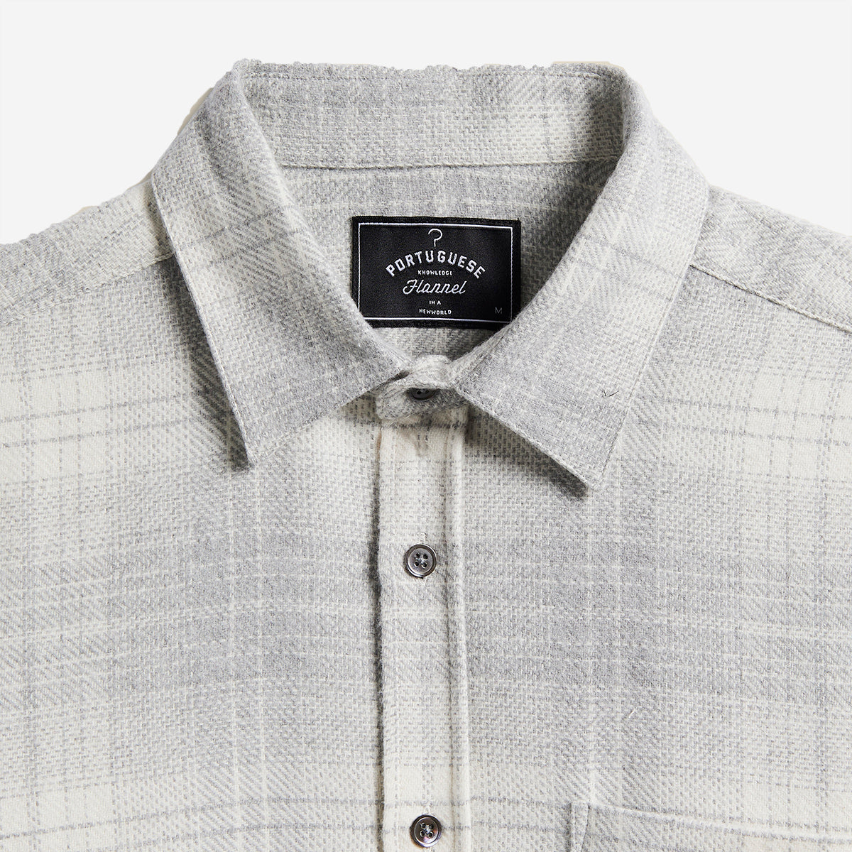 Fabri Plaid Flannel Shirt - Cream/Grey