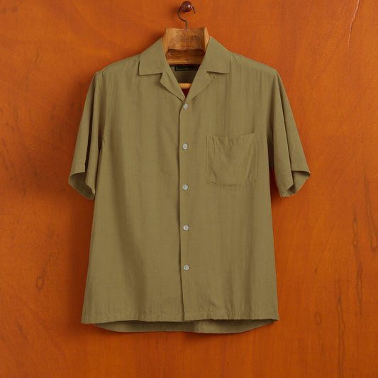 Face S/S Vacation Shirt - Olive Green