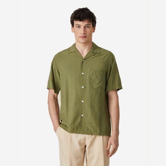 Face S/S Vacation Shirt - Olive Green