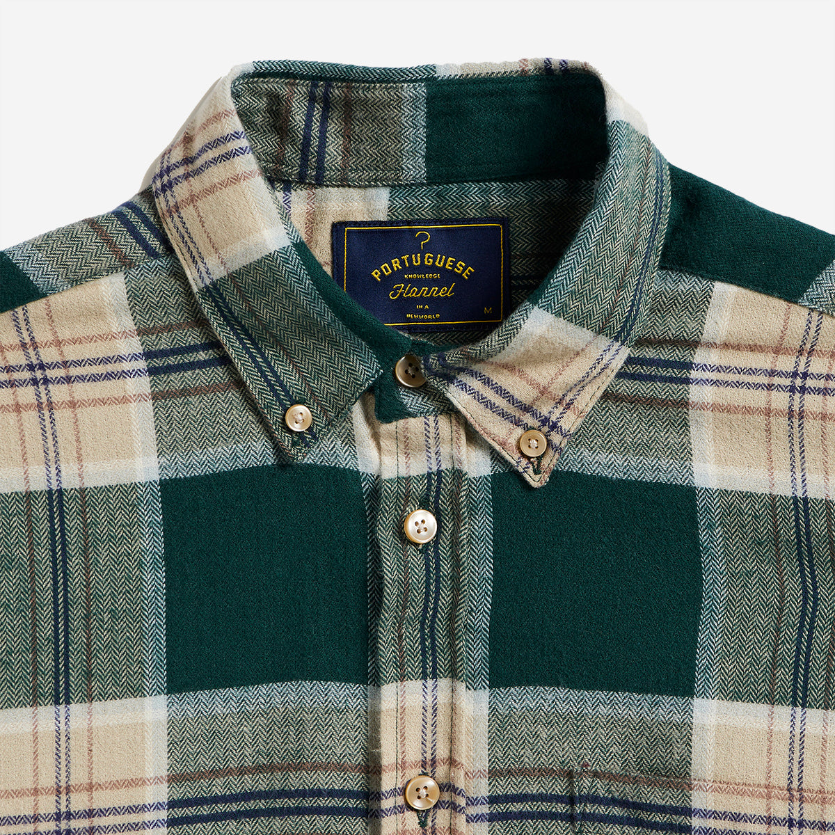 Fence Plaid Flannel Shirt - Green/Cream