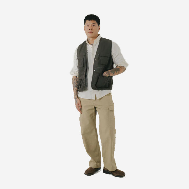 Field Wrinkle Nylon Vest - Olive