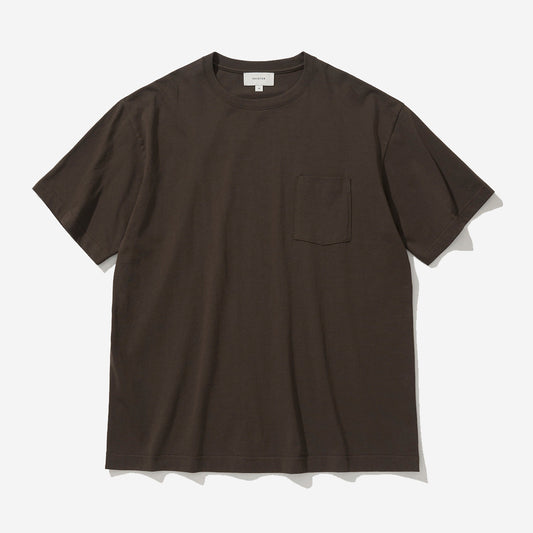 Fine Cotton Oversize Pocket T-Shirt - Brown