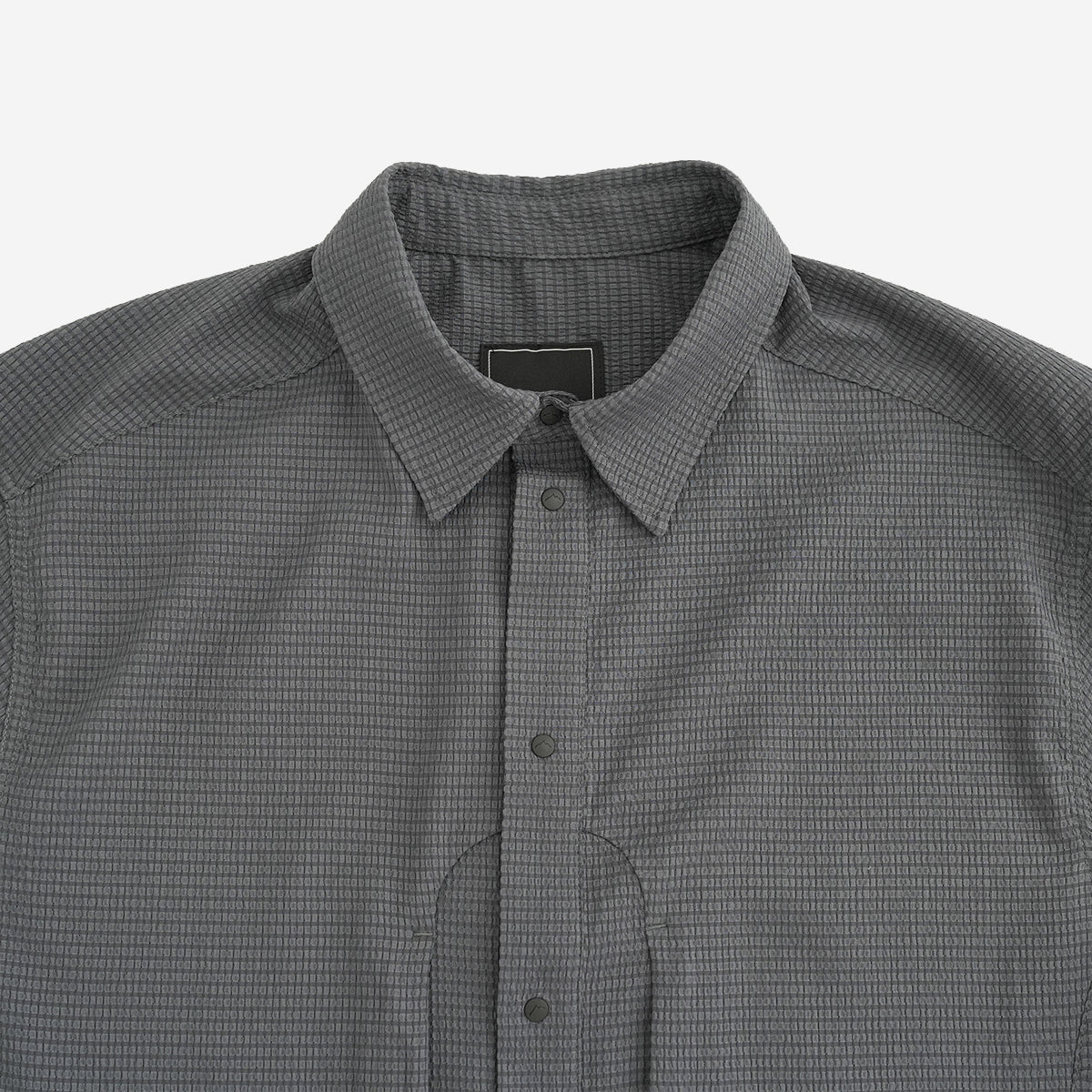 Flow Seersucker L/S Shirt - Charcoal