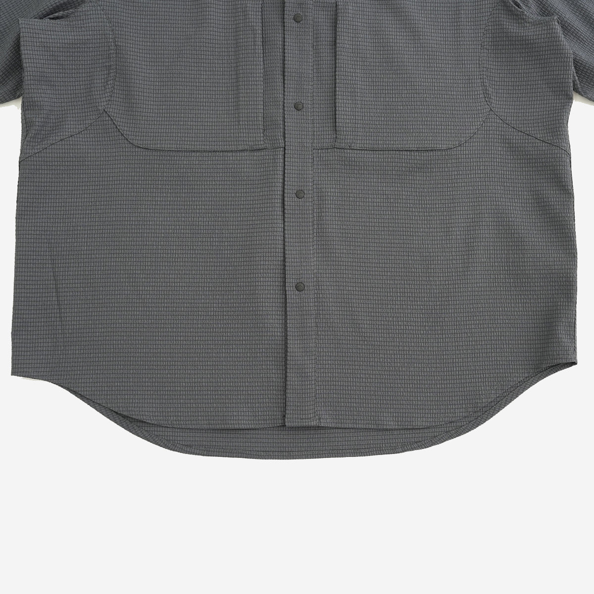 Flow Seersucker L/S Shirt - Charcoal