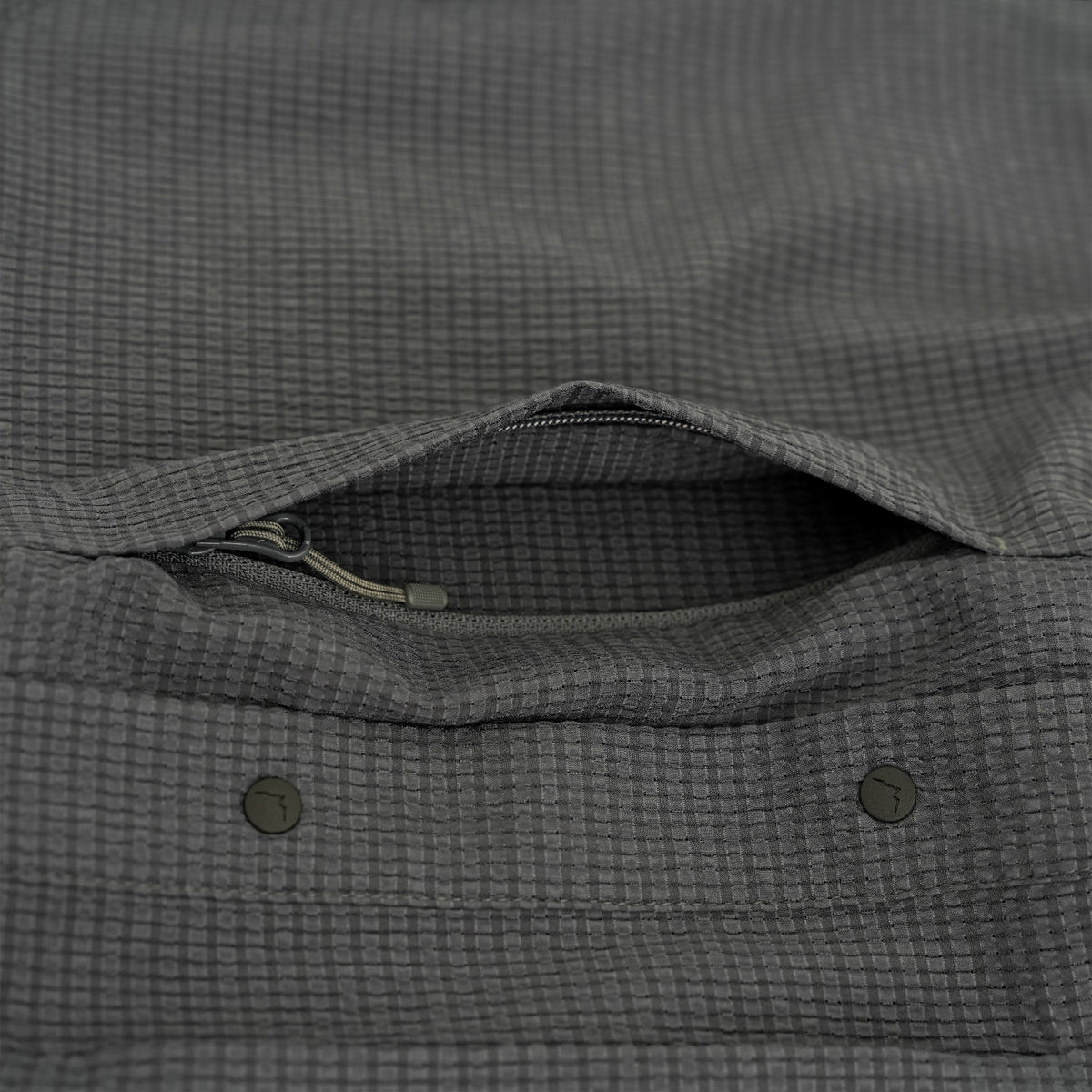 Flow Seersucker L/S Shirt - Charcoal
