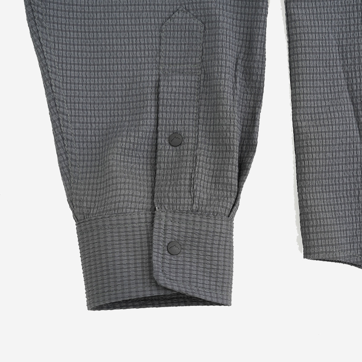 Flow Seersucker L/S Shirt - Charcoal