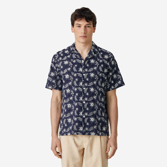 Folclore 4 S/S Vacation Shirt - Navy Blue