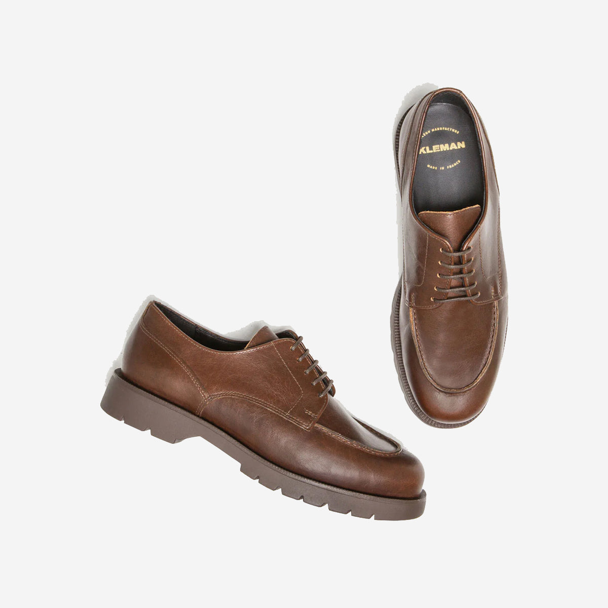 Frodan A Leather Golf Derby Shoes - Mahogany