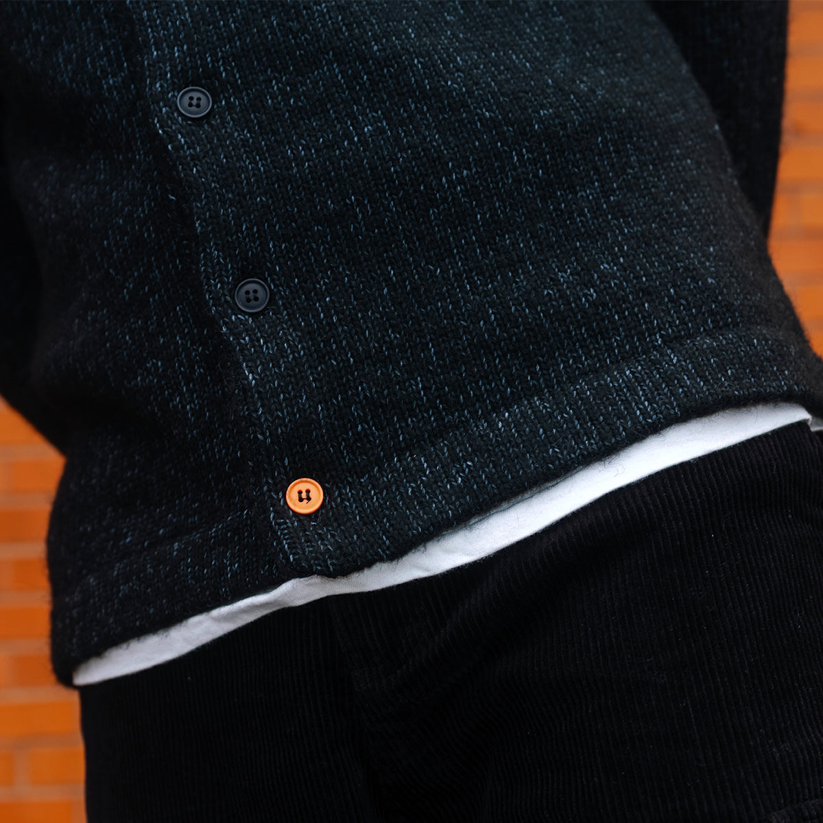10 YEAR - Brewer Wool Knitted Cardigan - Grey Fleck