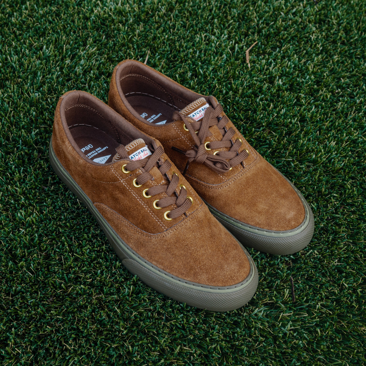 D-02 Suede Military Deck Shoes - Brown/Olive