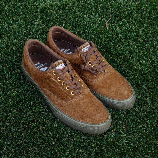 D-02 Suede Military Deck Shoes - Brown/Olive