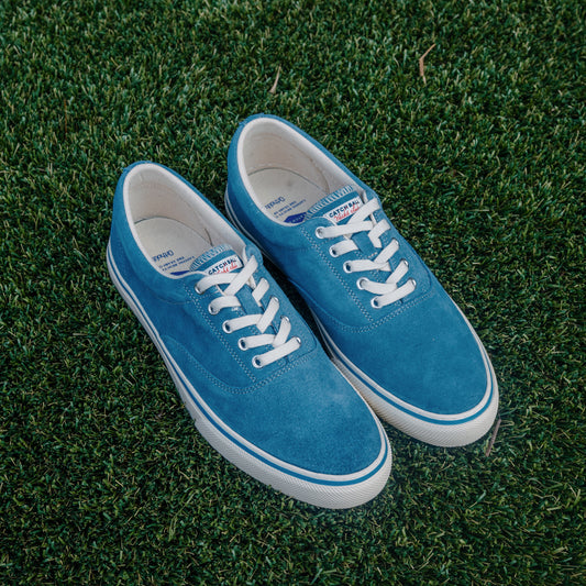 D-02 Suede Military Deck Shoes - Sky Blue