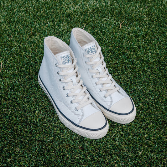 B-01H Leather Military High Sneakers - White