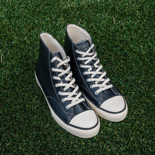 B-01H Leather Military High Sneakers - Black