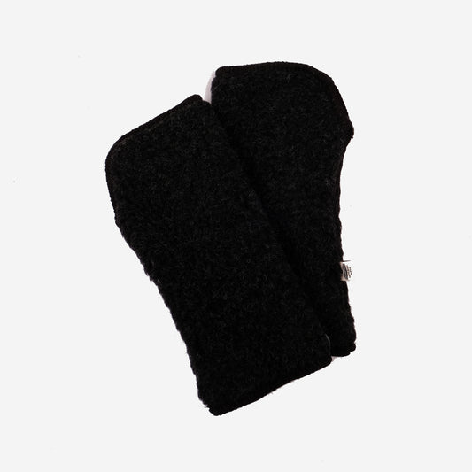 Fingerless Ultralight Wool Gloves - Deep Black